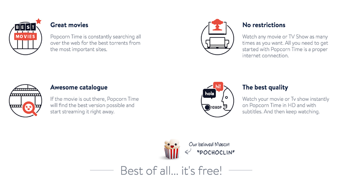 Popcorn time official discount website