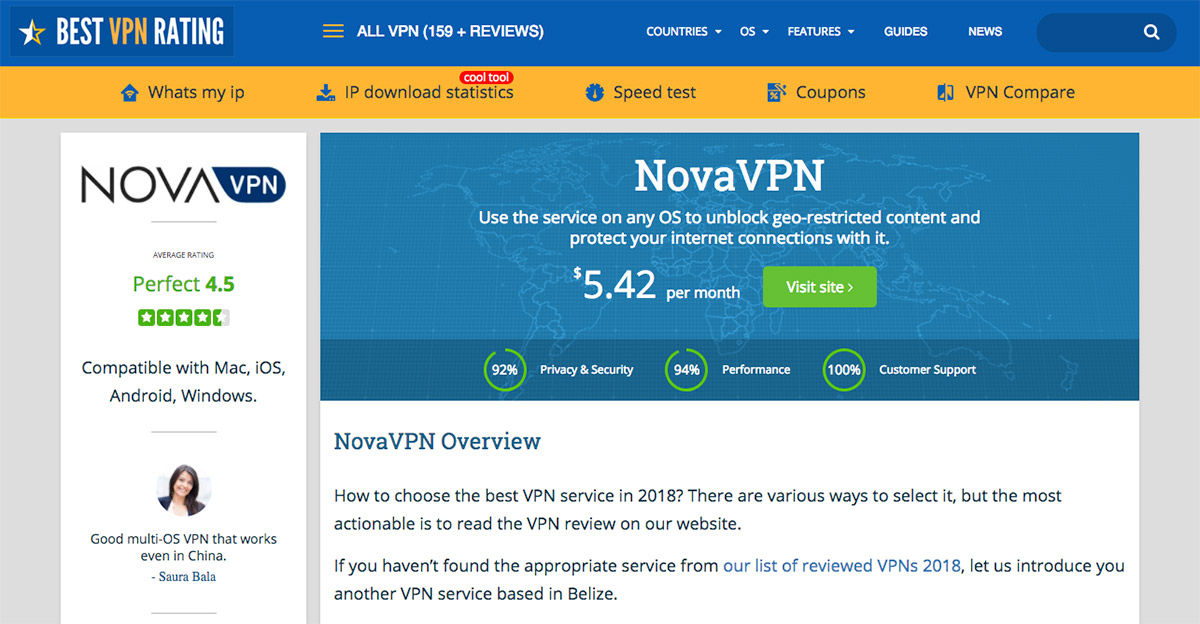 rating of vpn for mac